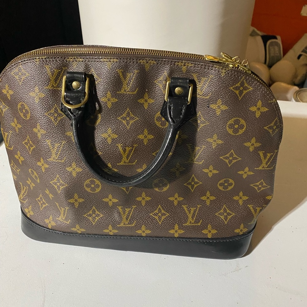 Authentic Louis Vuitton Vintage Monogram Alma PM Handbag CUSTOM PAINTED